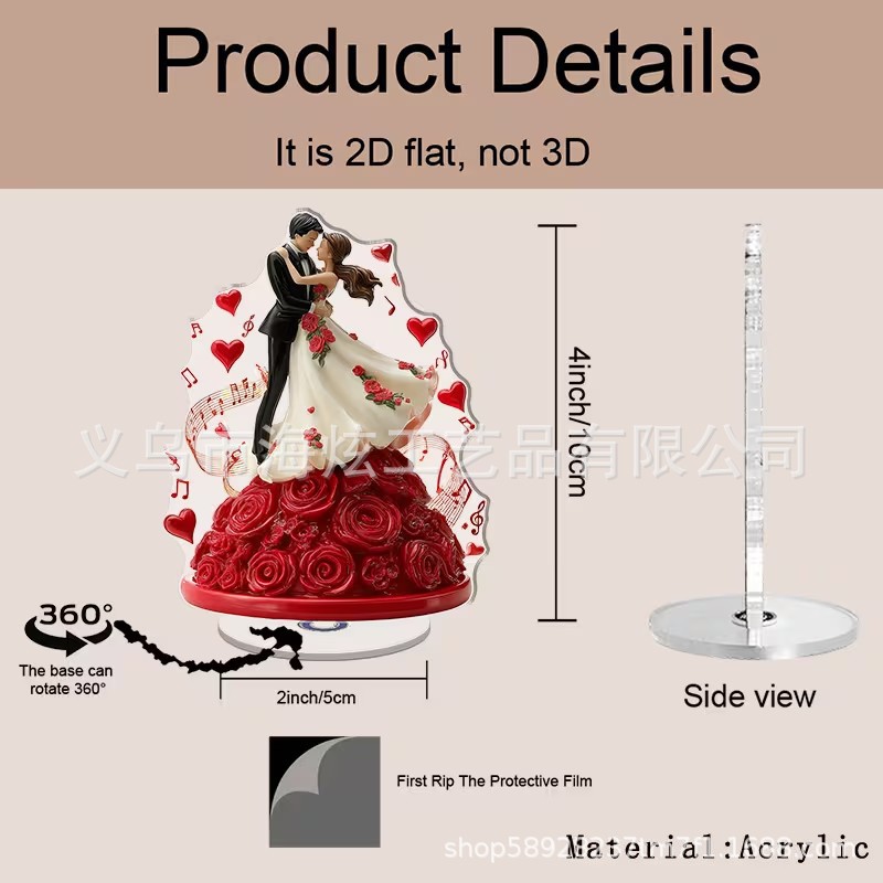 Adorno Giratorio de Acrílico para Boda Acrílico para Decoración de Bodas y Hogar