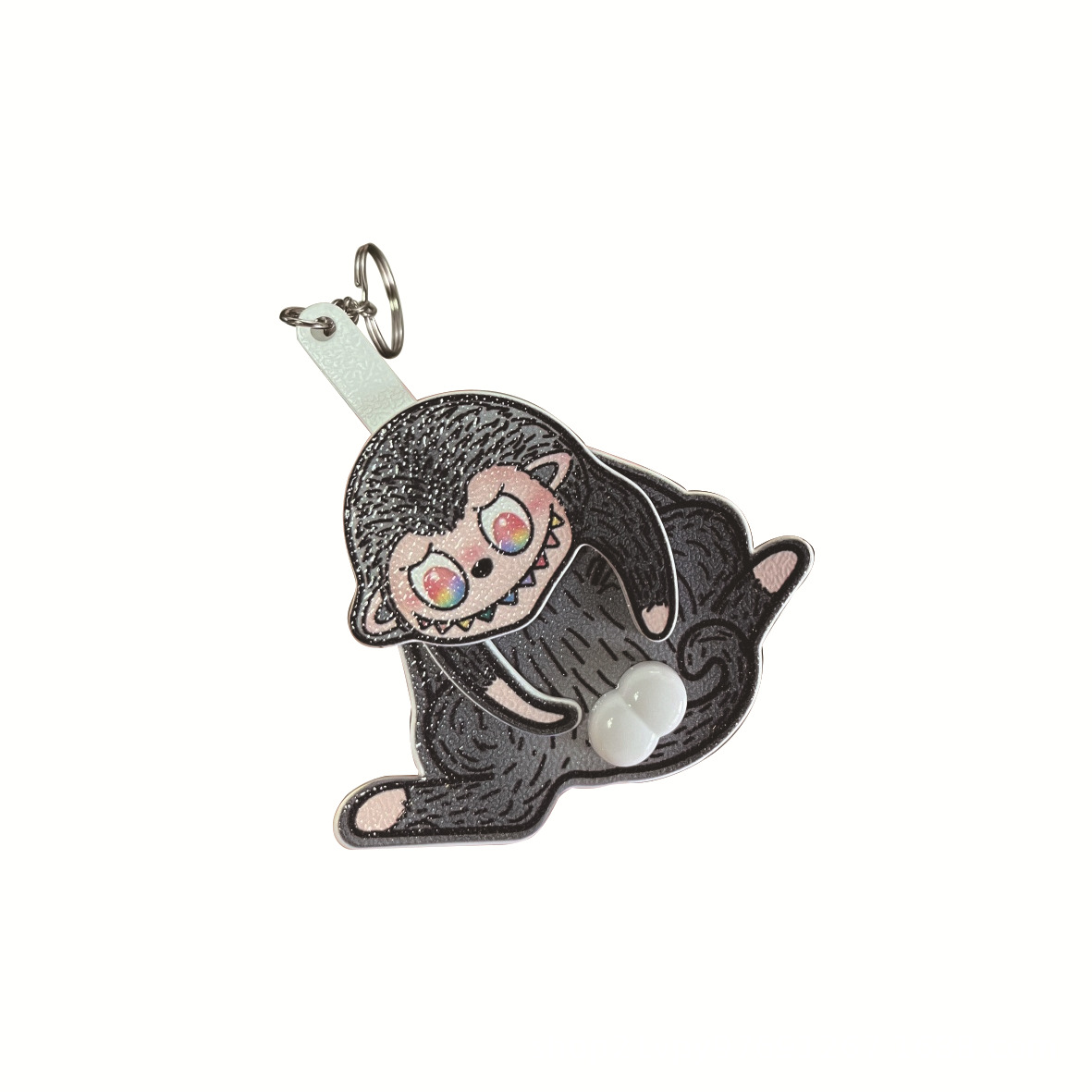 【블랙】 계란 놀이 원숭이 키링