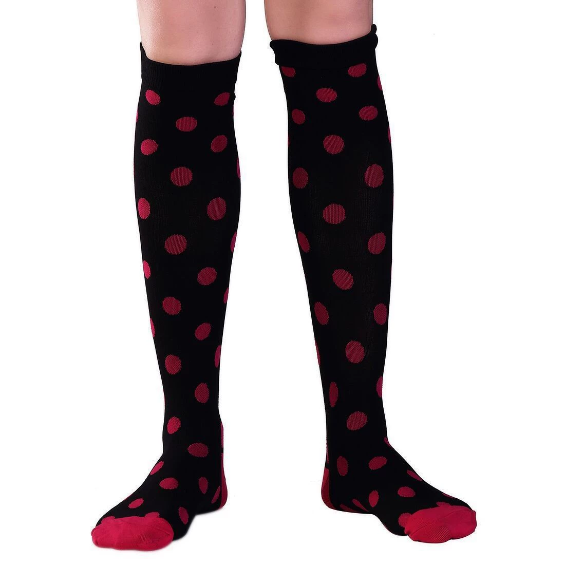Compression Running Socks, Unisex Jacquard Knee-High Socks, Multiple Patterns, S/M & L/XL
