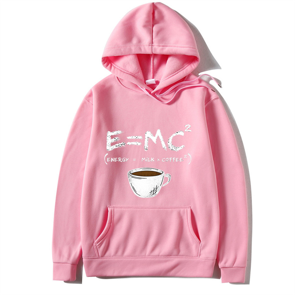 Energi=Mjölk+kaffetryck Modemärke Graffiti Bokstavstryck Huvtröja kappa_voghion.com