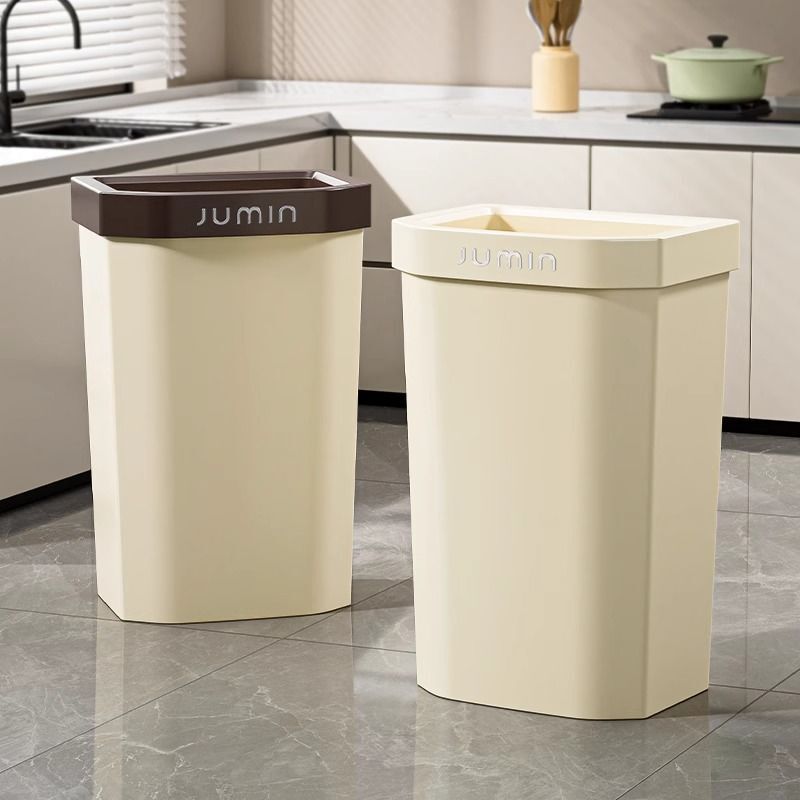 Kitchen Trash Can Household Heightened Rectangular Lidless Living Room New Large Bathroom Large Capacity Commercial Extra Large