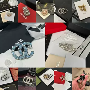 Classic Chanel-Style High-End Gold-Plated Brooch, Fashionable Retro Star Ocean Personality Trend, Sweet and Cool Heart Design