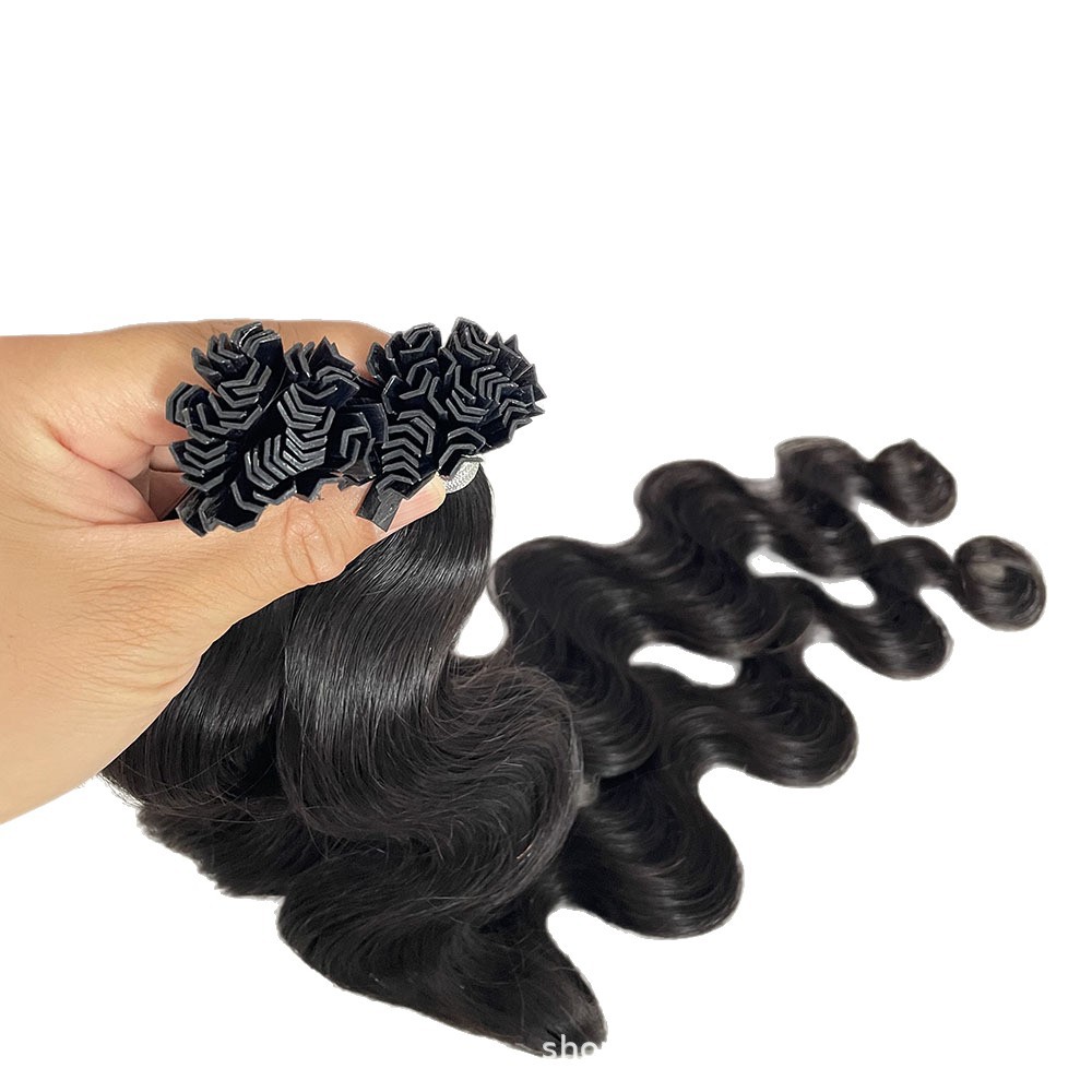 Feiluo K Tip Hair Extensions Body Wave Straight Human Hair