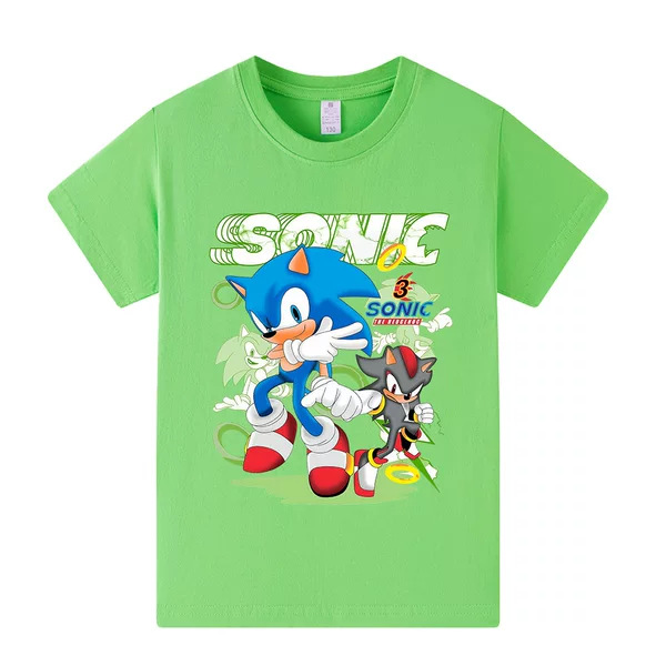Sonic the Hedgehog/Sonic Printed Children's Short-Sleeved T-Shirt Top A1353