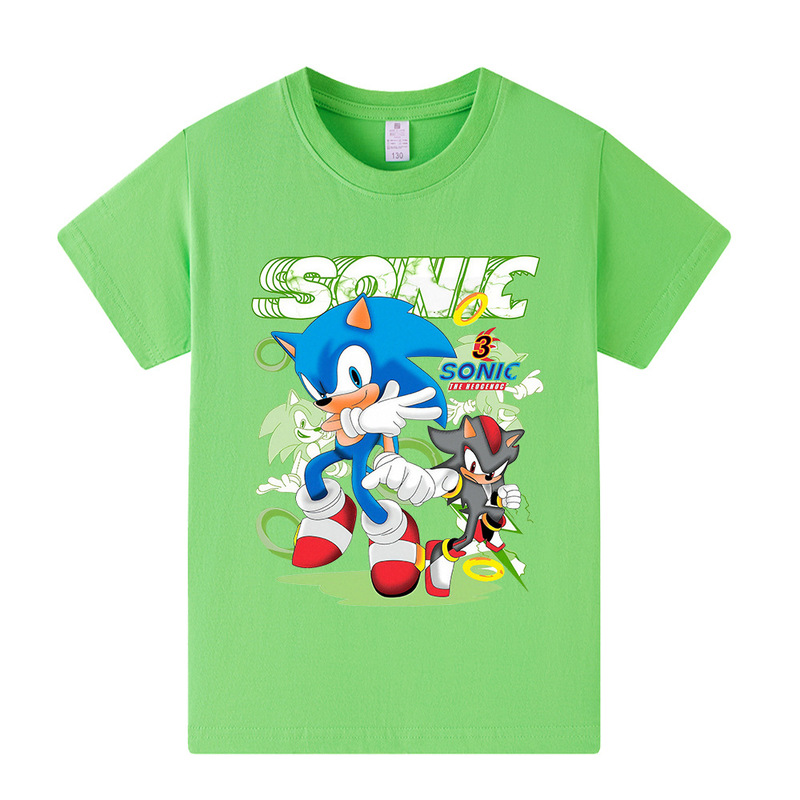 Sonic the Hedgehog/Sonic Printed Children's Short-Sleeved T-Shirt Top A1353 Sonic the Hedgehog/Sonic Printed Children's Short-Sleeved T-Shirt Top A1353