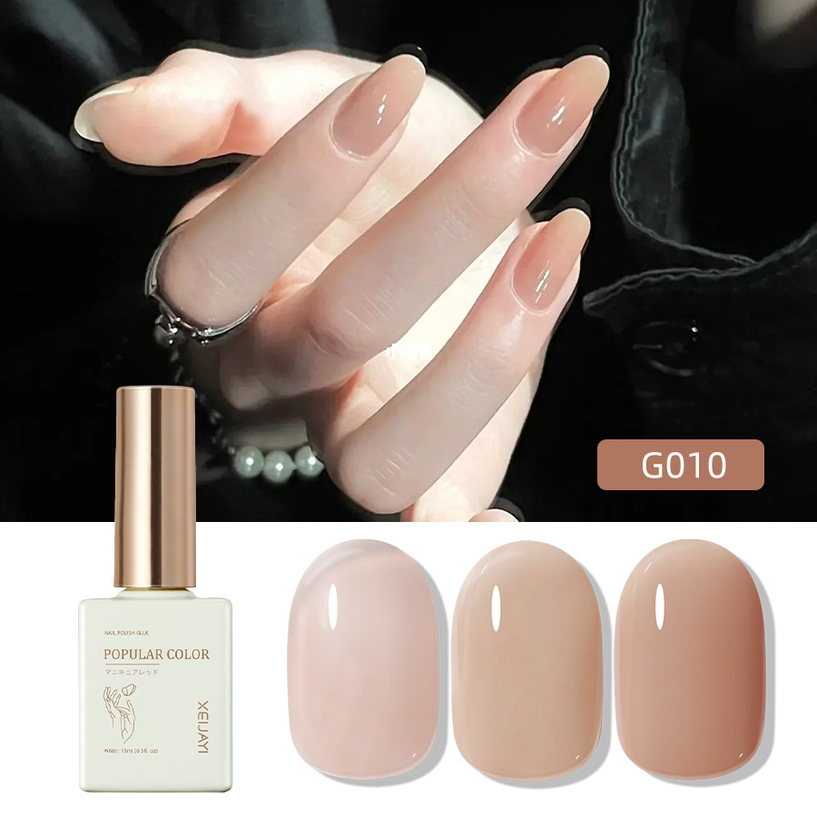 Pure Color new white nail polish glue nude transparent nail polish shop special high-grade nail polish lasting firm Factory wholesale