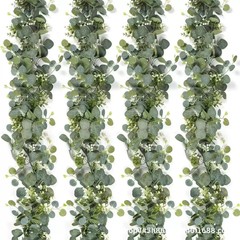 180cmユーカリのつる、ウェディングデコレーション、カスミソウのつる、人工緑化植物、家の壁掛け