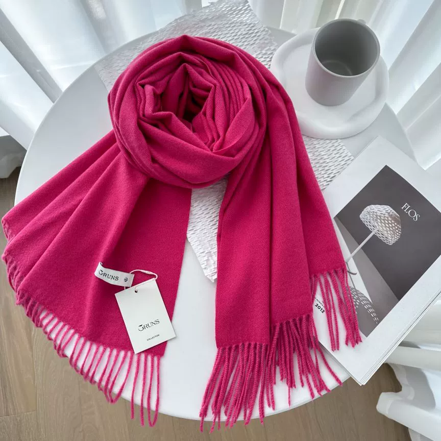 Demi‑season warm cashmere scarf, universal cloak wrap, 200 cm, 250 g, many colors