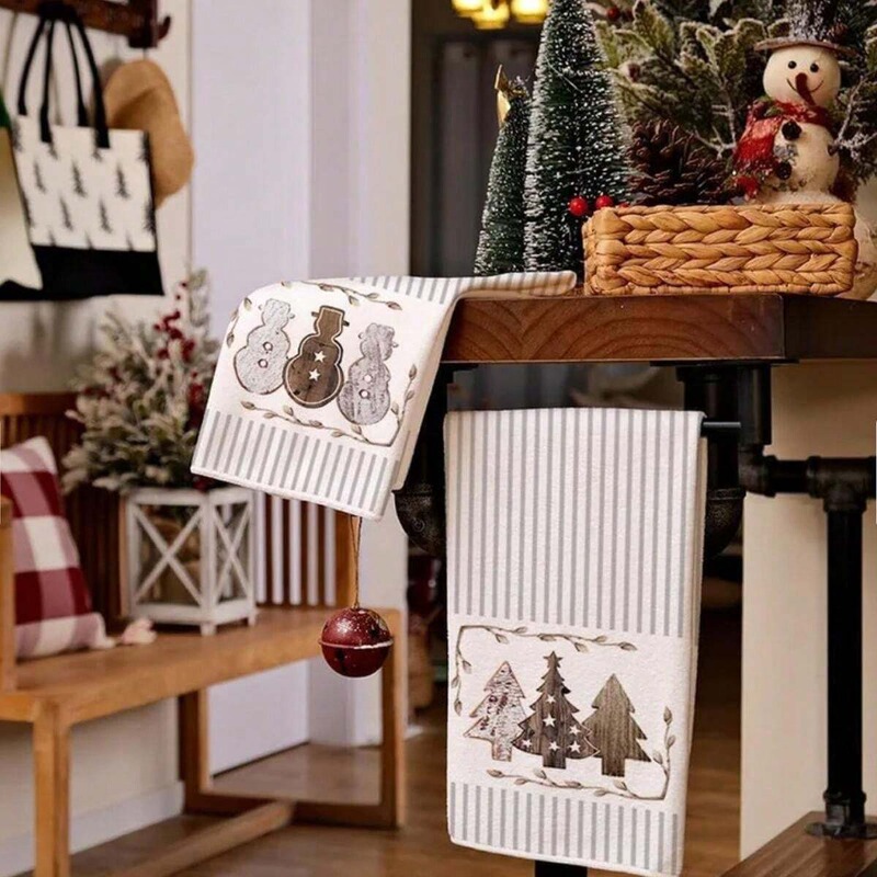 クロスボーダーアマゾンクリスマスクリエイティブたわしホームキッチンテーブル雑巾ディッシュタオルクリスマス装飾|undefined