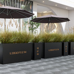 不锈钢铁艺花箱组合售楼部商业街广场花坛隔断围栏阳台花槽花池