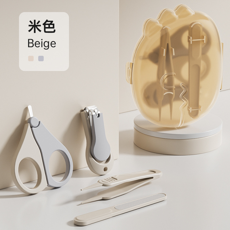 Cortaúñas de cuatro piezas de dinosaurio-beige