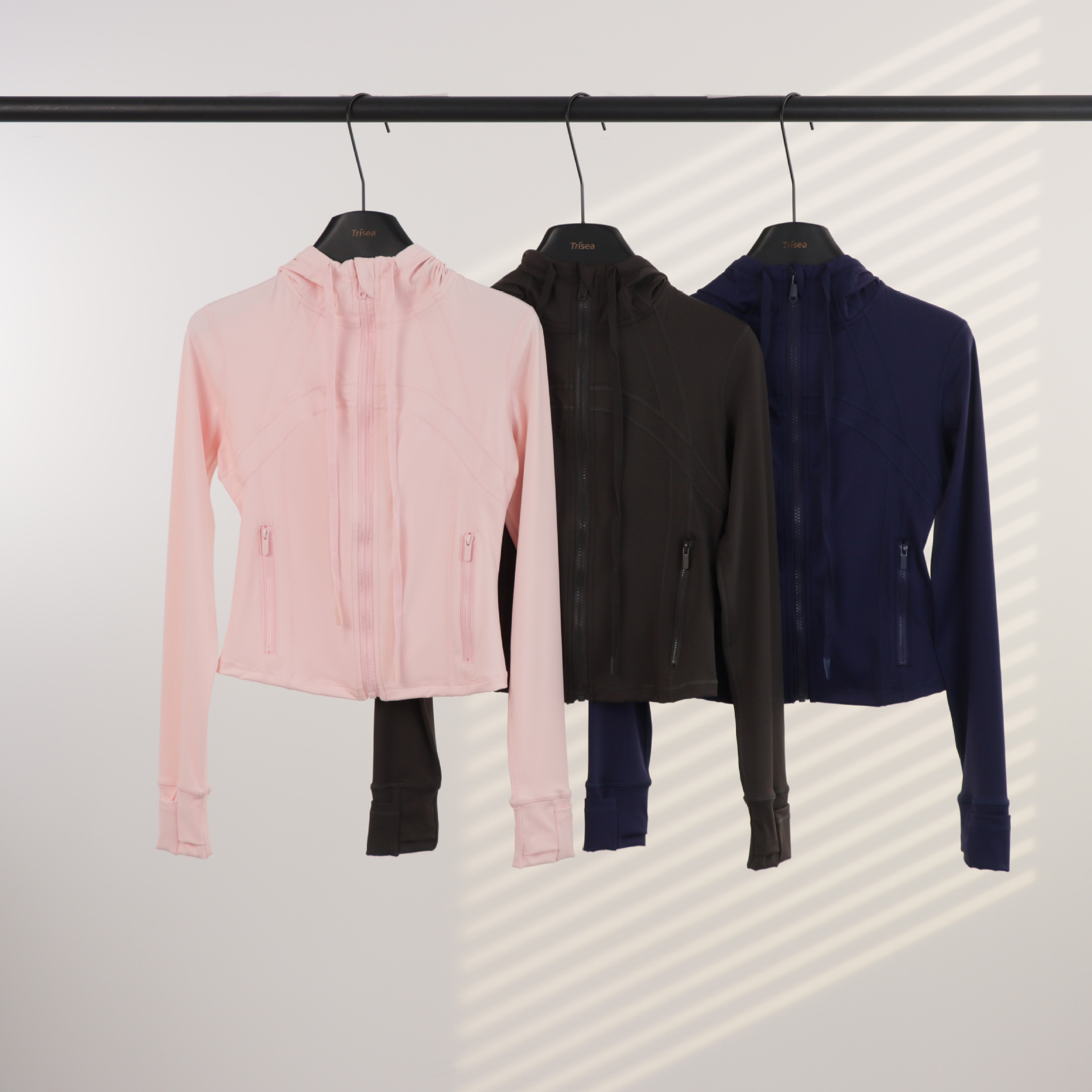Women's Lightweight Hooded Zip-Up Jacket For Running, Yoga & Gym - Slim Fit Breathable Athletic Top With Moisture-Wicking Fabric​_ecoleips.com