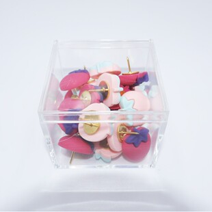 Source Manufacturer 12 Pieces DIY Resin Strawberry Mickey Rabbit Head Nails Felt Wall Photo Wall Nails Push Pins I-Shaped Nails