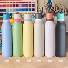 Amazon owala 同じスタイルの魔法瓶マグ マカロン 大容量 スポーツポット 304 ステンレス鋼 アウトドア ハンドル ウォーターカップ