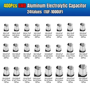 400 24 specifications 1uF-1000uF SMD SMD chip aluminum electrolytic capacitor box kit (chip)