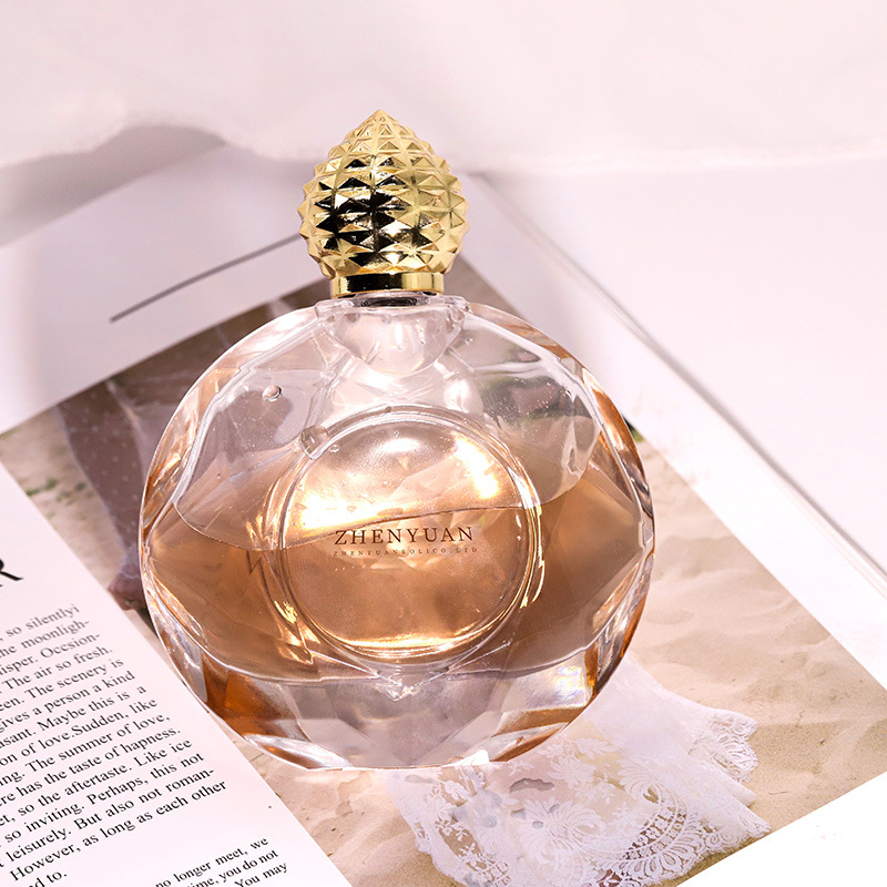 2023新款扁圆形金属盖法式轻奢110毫升空香水空香水瓶