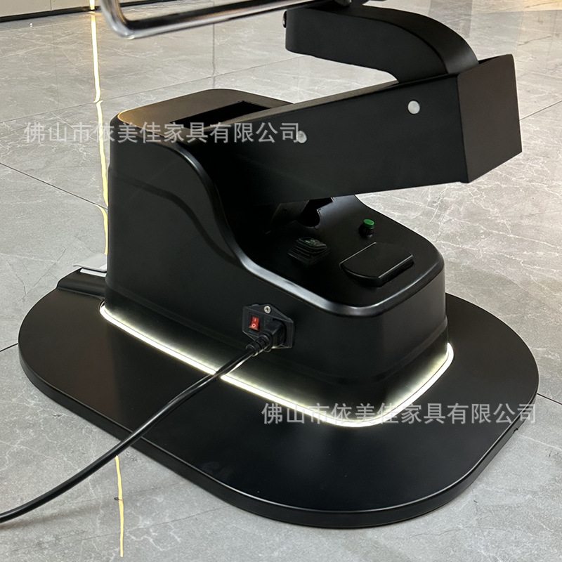 Silla de peluquería eléctrica, silla de peluquería, cinturón de ajuste de elevación de pedal giratorio, reposabrazos, salón de teñido en caliente, especial para peluquería