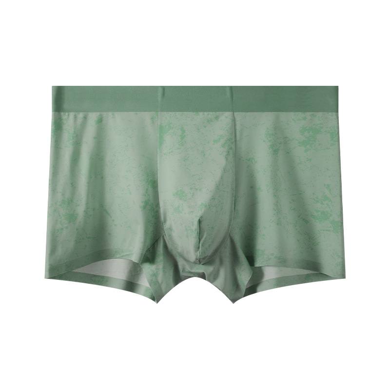 Procesamiento de ropa interior de hombre de seda de hielo personalizada, antibacteriano de verano, ultrafino, transpirable, fresco, deportivo de secado rápido, pantalones cuadrangulares de gran tamaño