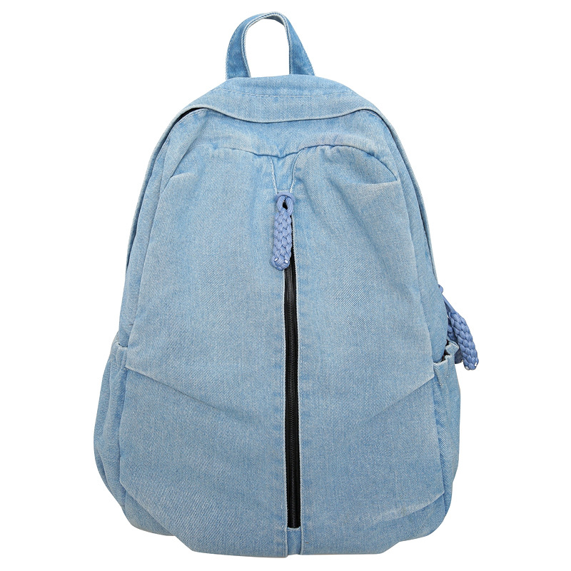 Mochila de mezclilla de gran capacidad para hombres, estudiantes universitarios de secundaria coreanos, mochila simple, mochila para computadora femenina al por mayor
