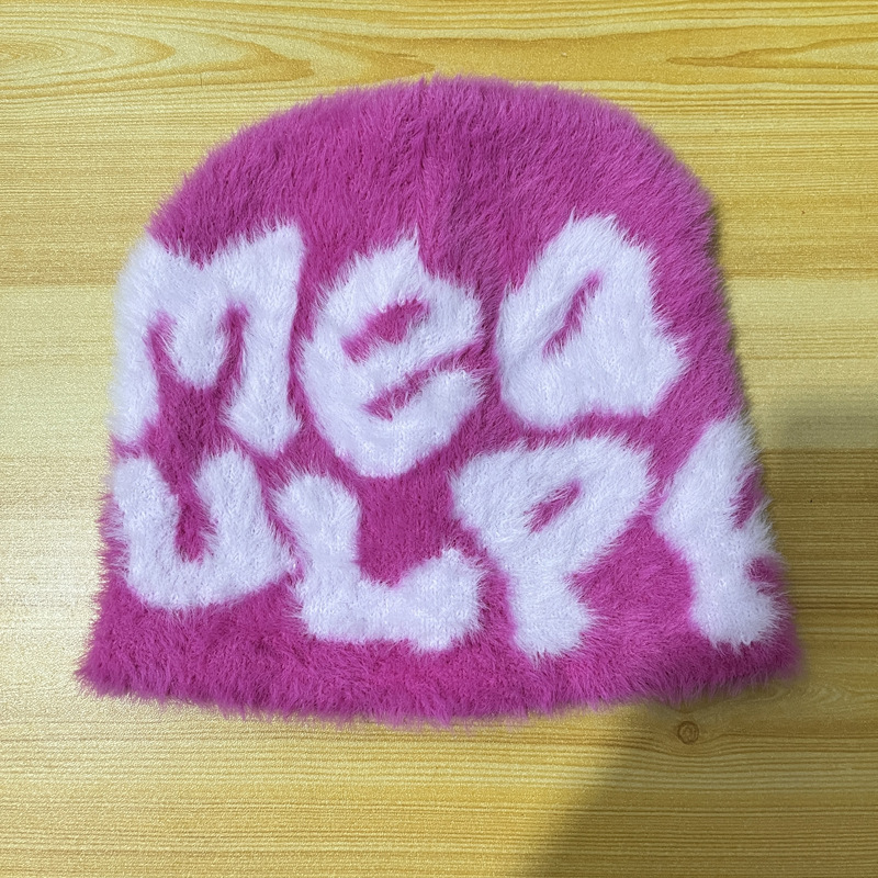 Hot selling fur style Mea knitted hat, brimless cap, personalized bean hat_voghion.com