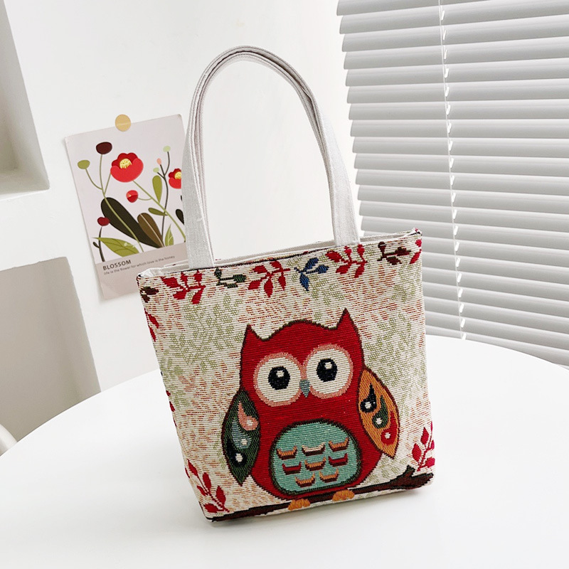 Cartoon ethnic double-sided shopping bag