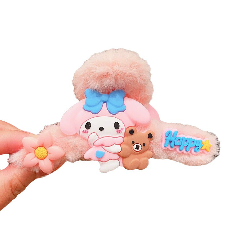 Sanrio, плюшевая большая крабовая булавка, карманный акула, резинка для волос, милые заколки, новая коллекция