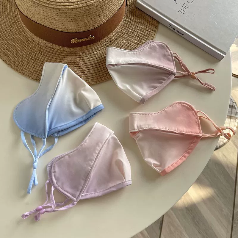 Угловая маска для глаз Солнцезащитная Мужская и женская уличная маска с защитой от ультрафиолета Тонкие открытые дышащие Висячие уши Корейские производители моды