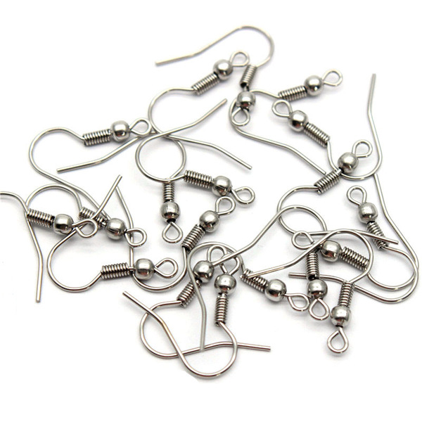 316 stainless steel ear hook real gold plating with beads with…
