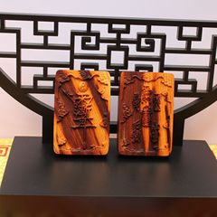 Lightning Struck Peach Wood Crape Myrtle Taboo Five Thunder 46 Pendant Charms Taoist Magical Artifact Everyday Accessory Old Material Dark Color Exquisite Carving