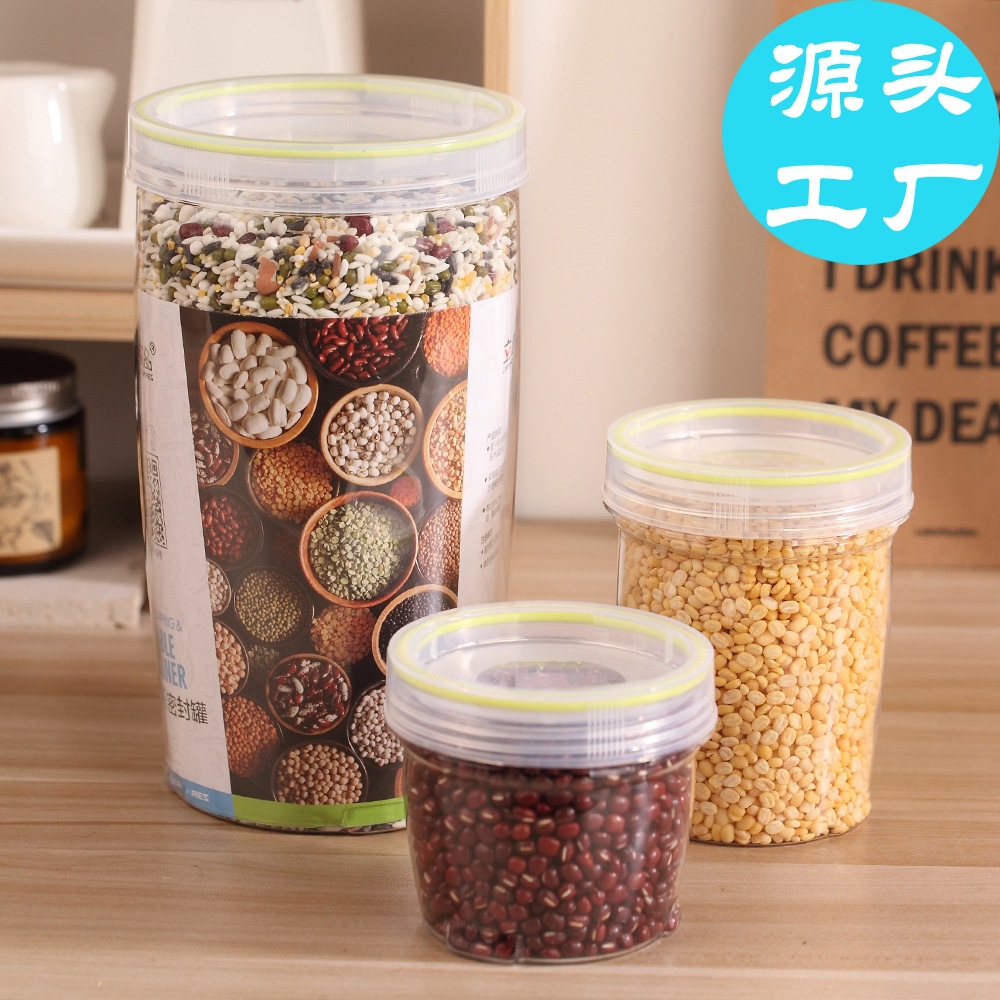 Plastic PET transparent sealing storage tank grains and grain food…