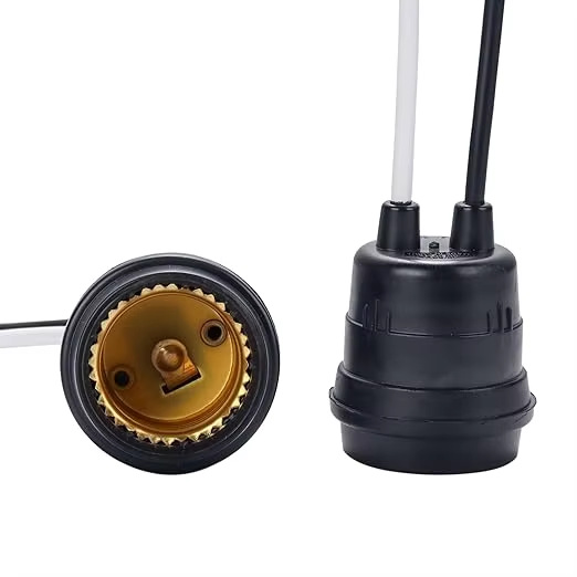 Portalámparas de tornillo E27 impermeable de goma Portalámparas colgantes de alta potencia Alambre de cobre alargado Portalámparas Brasil Arabia Saudita Portalámparas