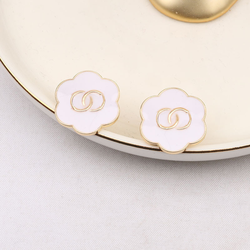 Flower Stud Earrings For Men And Women Titanium Steel Versatile_voghion.com
