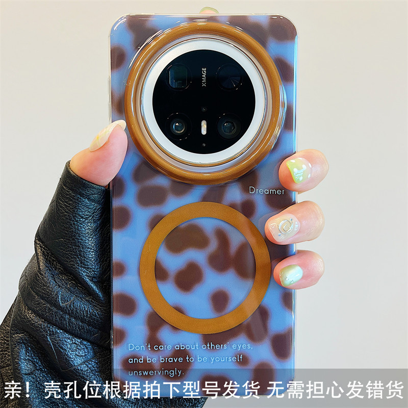 适用华为mate70pro+新款手机壳双层秋冬高级感mate60pro甜酷辣妹豹纹Magsafe磁吸pura70/80ultra硅胶|undefined