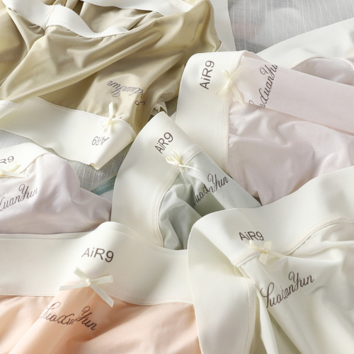 Ultra-thin ice silk mask pants mid-waist summer non-smooth and breathable pure cotton antibacterial crotch Japanese girls' briefs