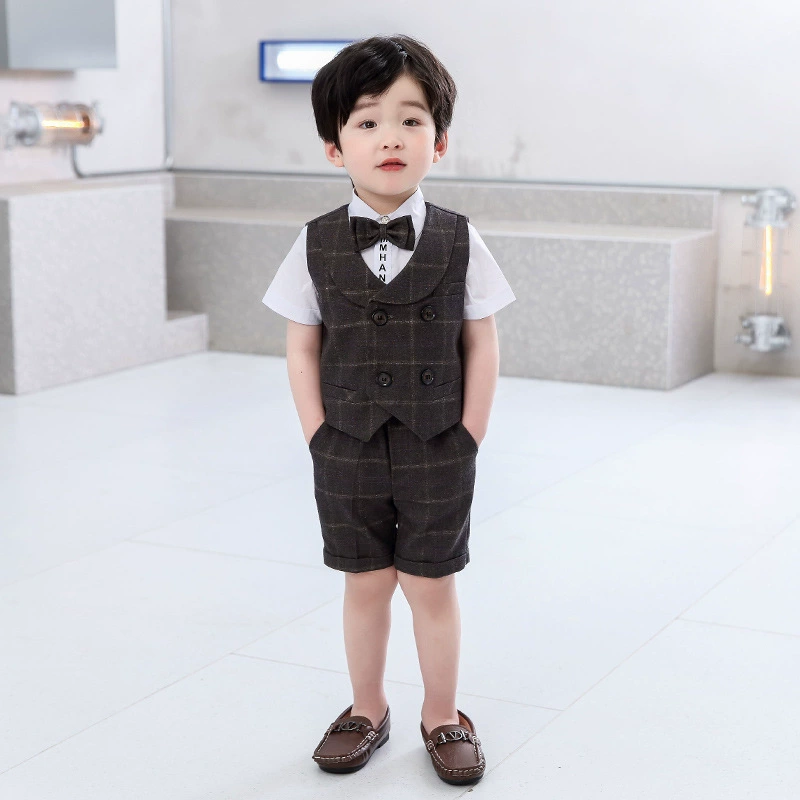 Children's suit, summer vest, set, wedding dress, piano performance costume, new collection, Birthday gift