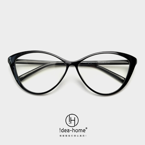 T7212 Western and Eastern TR90 Lightweight Cat-Eye Prescription Glasses Frame for Women, Ins Retro Modern Blue Light Flat Frame