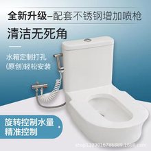 抽水马桶可蹲可坐两用连一体双用座坐便器改蹲坑家用陶瓷卫浴台式