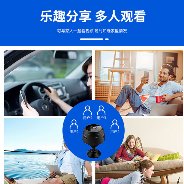 Cámara de vigilancia A9, cámara de acción de alta definición para exteriores, grabación aérea, configuración WiFi, conexión con teléfono móvil, visualización