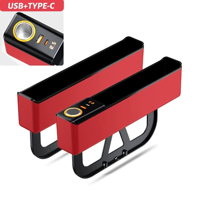 Super Fast Charging Car – Car storage bag/box - red-usbtypecdigital-display-port-pair-26516645mm
