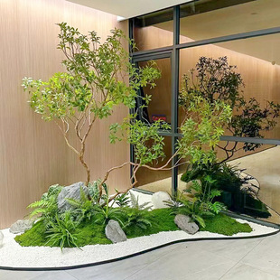 高端马醉木橱窗造景仿生植物室内装饰树大型假树简约景观仿真绿植-阿里巴巴