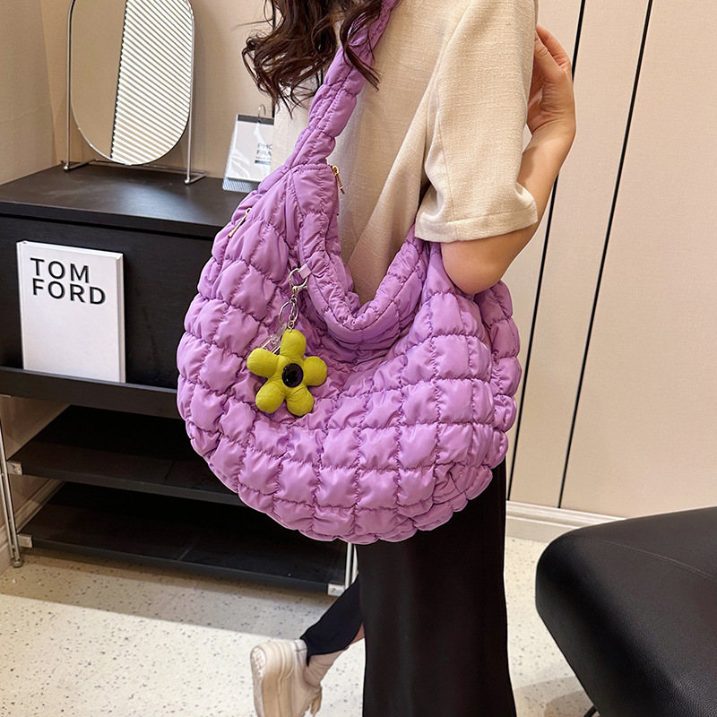 Cruz-frontera nube plisada bolsa grande estilo coreano moda gran capacidad burbuja bolsa casual hombro crossbody bolsa dumpling