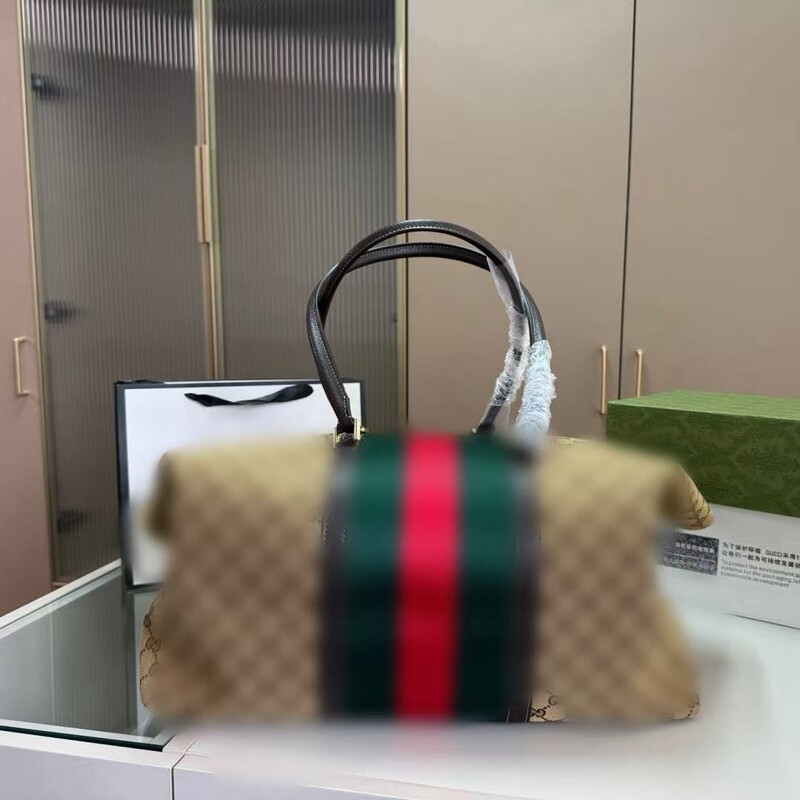 Gucci Tote Bag g Brand Fashion Embossed Handbag Shoulder Bag Canvas Small New Model