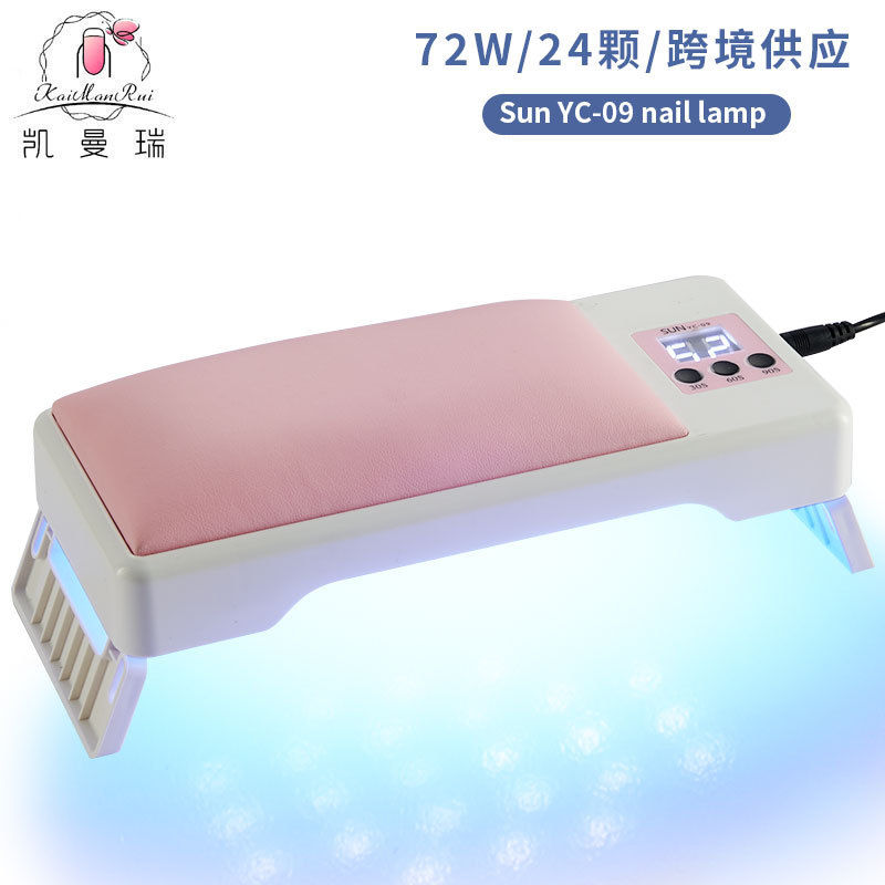 Con almohada de mano, lámpara de uñas, lámpara de fototerapia especial para salón de uñas, máquina de uñas de mano, plegable y conveniente, lámpara de cocción de dos manos transfronteriza