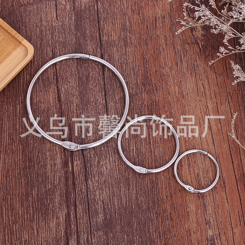 Металлическое стопорное кольцо деятельности Открытое кольцо деятельности Пряжка Книга кольцо завод прямых продаж