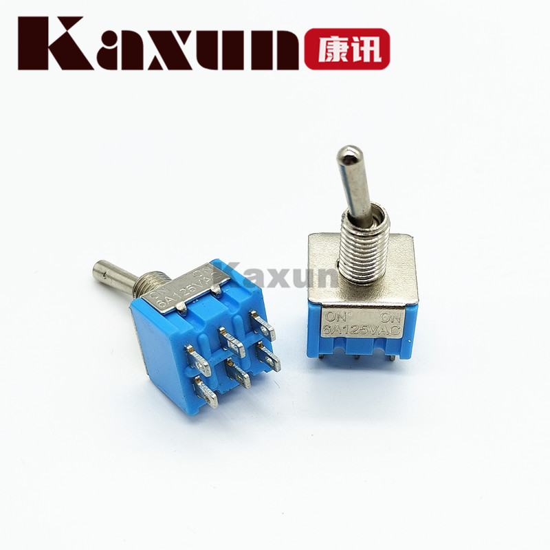 MTS-203钮子纽子摇头摇臂开关六脚三档 6脚3档 小型纽子 MTS-203