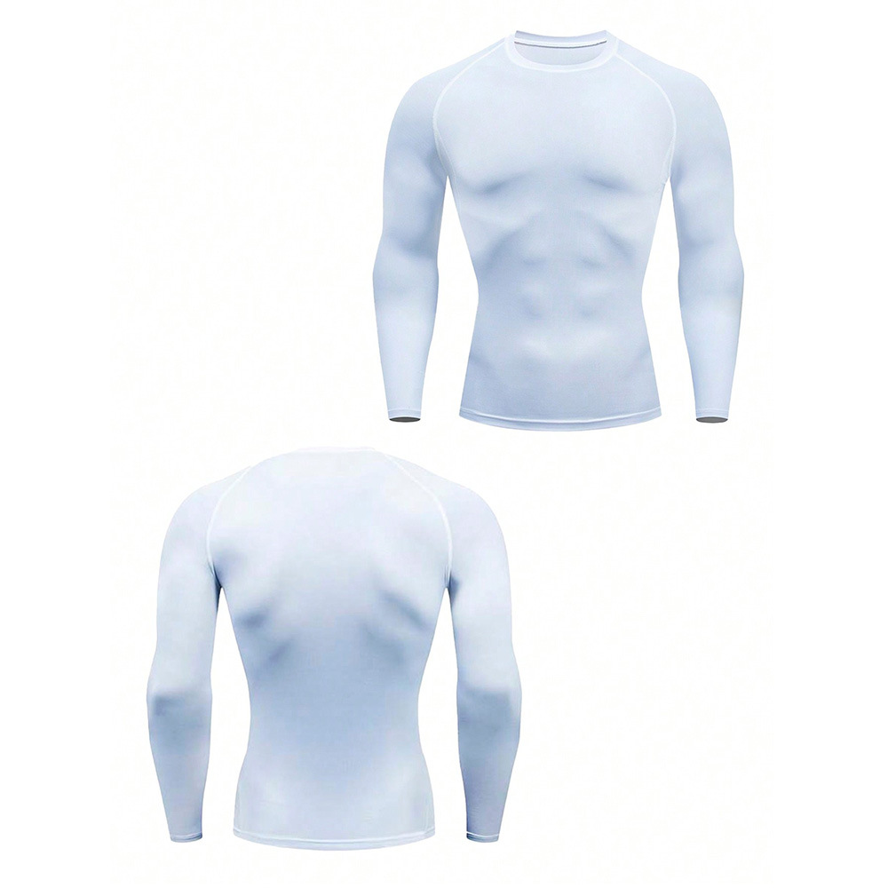 Men's Long Sleeve Sports Base Layer Breathable Quick Drying Top_voghion.com