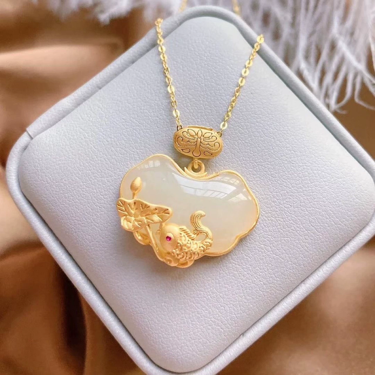 Organic protective amulet jade, pendant, necklace