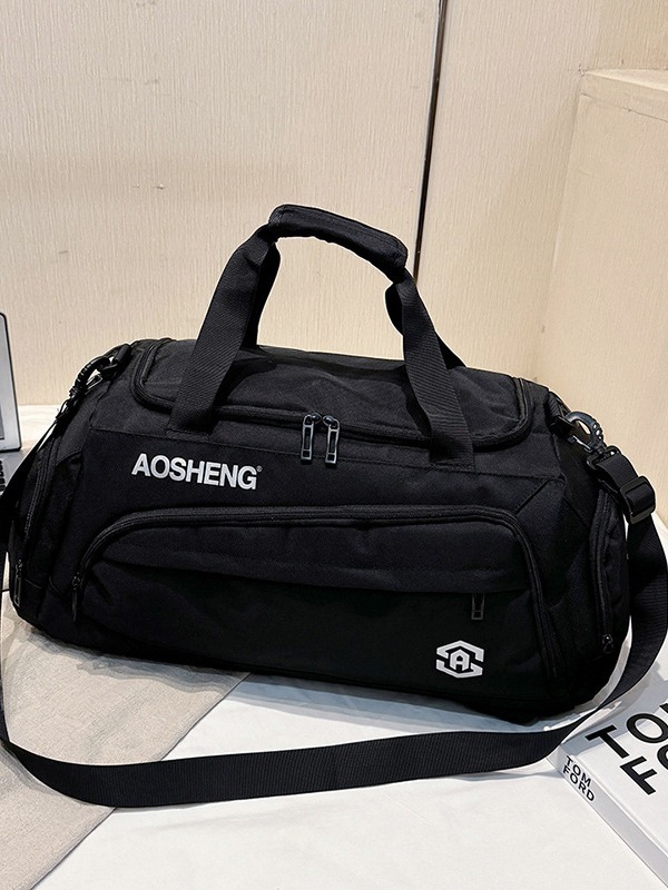 Bolsa de entrenamiento de baloncesto masculino simple de gran capacidad bolsa deportiva separación seca y húmeda bolsa de viaje