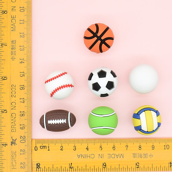 Creative Cartoon Ball 3D Shoes Flower Cave Shoes Accessories Three-dimensional Shoe Buckle Cross-border E-commerce Personalized Soft Rubber Shoes Accessories