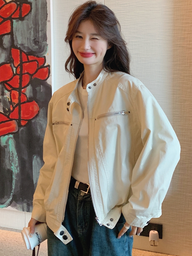 小香风冲锋衣外套女2025新款春秋季美式短款小个子上衣洋气棒球服